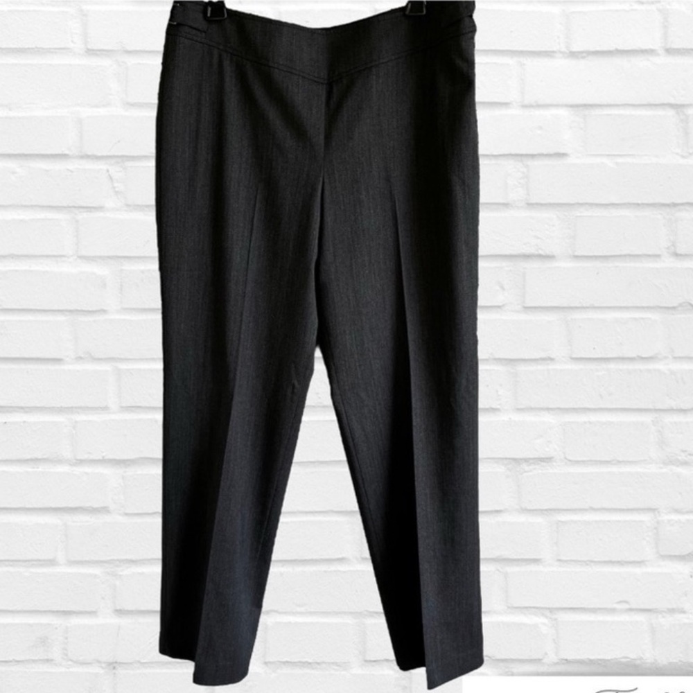 Talbot’s Wool Blend Gray Dress Pants Straight Leg 12 Preppy Old Money Office